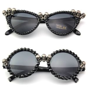 Skull Sunglasses Round or Cat Eyes